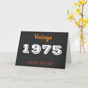 Vintage 1975 Limited Edition 50. Geburtstagskarte Karte
