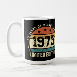 Vintage 1975 Retro 50. Geburtstagsjubiläum Kaffeetasse