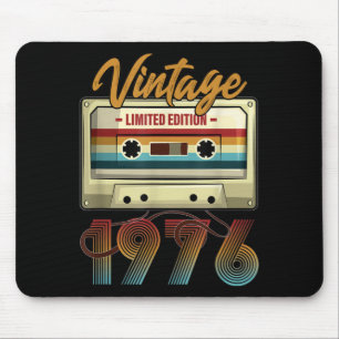 Vintage 1976 45. Geburtstagskassette Geburtstag Mousepad