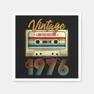 Vintage 1976 45. Geburtstagskassette Geburtstag Serviette