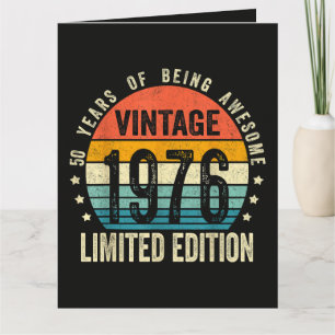 Vintage 1976 50. Geburtstag Geboren 1976 Karte