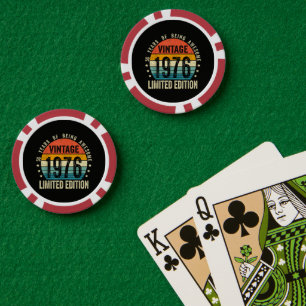 Vintage 1976 50. Geburtstag Geboren 1976 Pokerchips