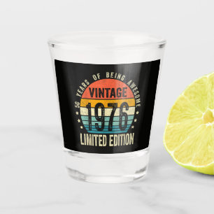 Vintage 1976 50. Geburtstag Geboren 1976 Schnapsglas