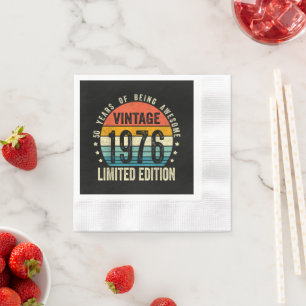 Vintage 1976 50. Geburtstag Geboren 1976 Serviette