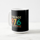 Vintage 1976 50. Geburtstag Kaffeetasse (Vorderseite Links)