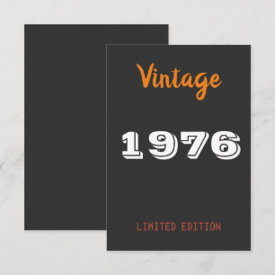 Vintage 1976 50. Geburtstag – Retro-Partyartikel Dankeskarte