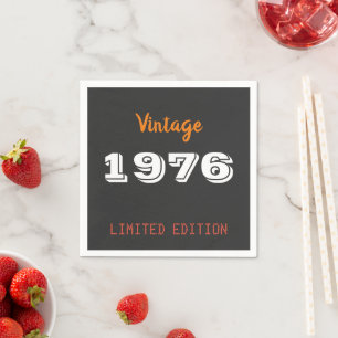 Vintage 1976 – 50. Geburtstagsfeier Dekorationen Serviette