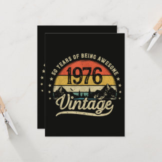 Vintage 1976 50 Jahre alt 50. Geburtstag Einladung