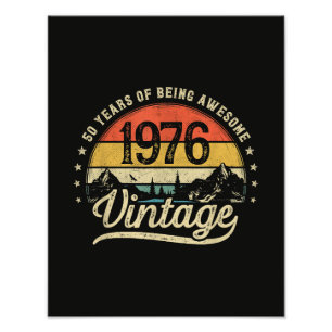 Vintage 1976 50 Jahre alt 50. Geburtstag Fotodruck