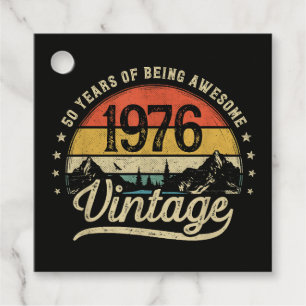 Vintage 1976 50 Jahre alt 50. Geburtstag Geschenkanhänger