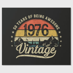 Vintage 1976 50 Jahre alt 50. Geburtstag Geschenkpapier