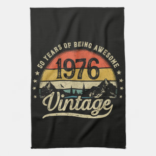 Vintage 1976 50 Jahre alt 50. Geburtstag Geschirrtuch