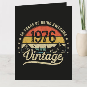 Vintage 1976 50 Jahre alt 50. Geburtstag Karte
