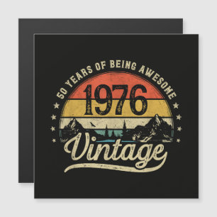Vintage 1976 50 Jahre alt 50. Geburtstag Magnetkarte