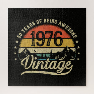 Vintage 1976 50 Jahre alt 50. Geburtstag Puzzle
