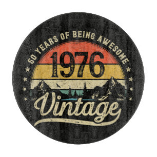 Vintage 1976 50 Jahre alt 50. Geburtstag Schneidebrett