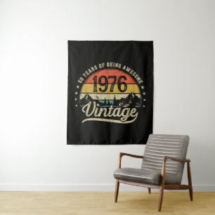 Vintage 1976 50 Jahre alt 50. Geburtstag Wandteppich
