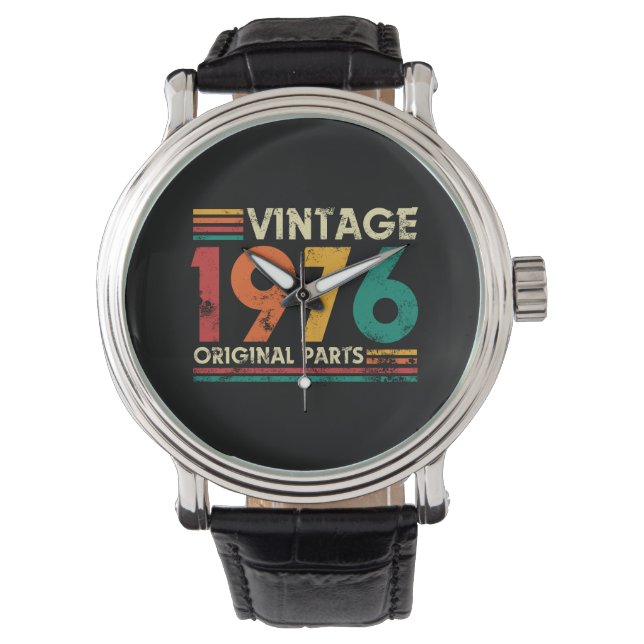 Vintage 1976 50th Birthday Armbanduhr (Vorderseite)