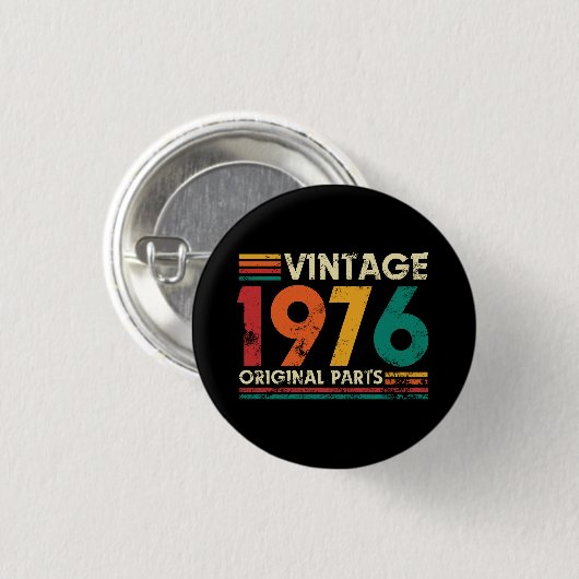 Vintage 1976 50th Birthday Button (Vorne & Hinten)