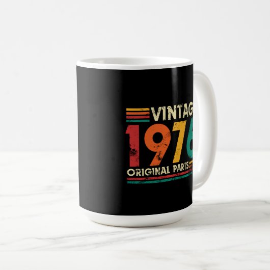 Vintage 1976 50th Birthday Kaffeetasse (VorderseiteRechts)
