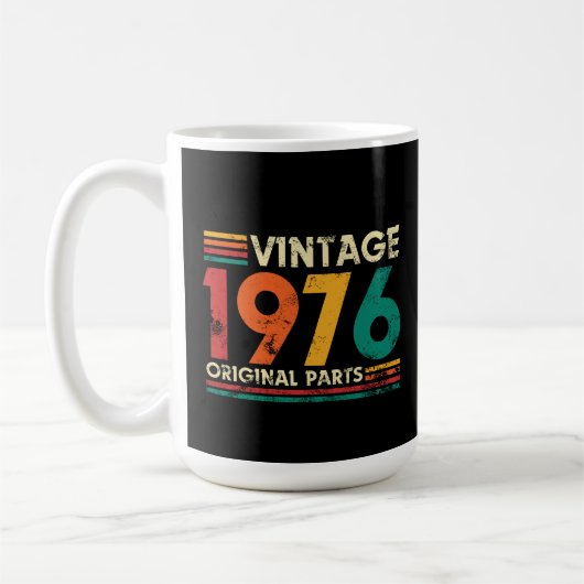 Vintage 1976 50th Birthday Kaffeetasse (Links)