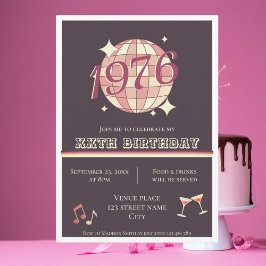 Vintage 1976 50th birthday party Invitation Einladung