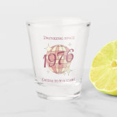Vintage 1976 50th birthday retro purple  schnapsglas (Vorderseite)