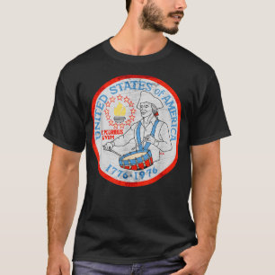 Vintage 1976 Bicentennial-Halb-Dollar Patriot verk T-Shirt