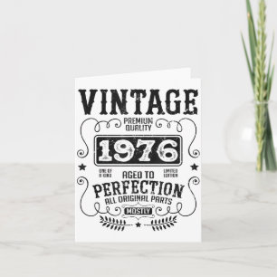 Vintage 1976 Geburtsjahr Geburtstag Lustige Zitate Karte