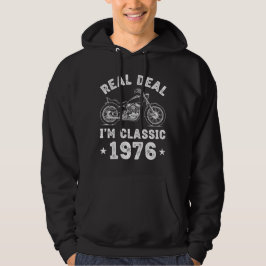 Vintage 1976 Geburtstag im klassischen Motorrad-Re Hoodie
