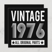 Vintage 1976 Geburtstagskarte (Vorne/Hinten)