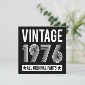 Vintage 1976 Geburtstagskarte (Stehend Vorderseite)