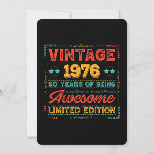 Vintage 1976 Hergestellt 1976 70. Geburtstag 50 Ja Einladung