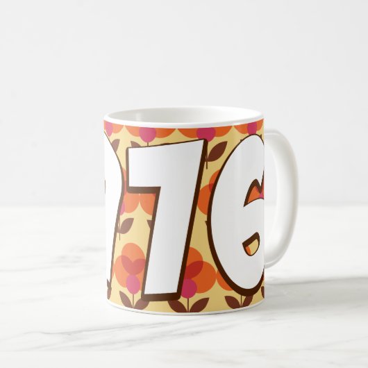 Vintage 1976 kaffeetasse (VorderseiteRechts)