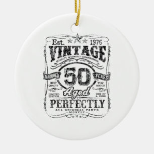 Vintage 1976 Limited Edition Shirt 50 Jahre alt 50 Keramik Ornament