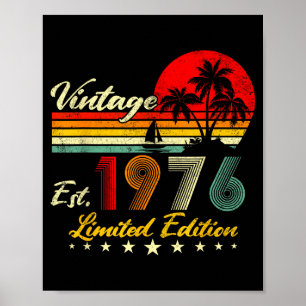 Vintage 1976 limitierte Auflage 50. Geburtstag 50 Poster