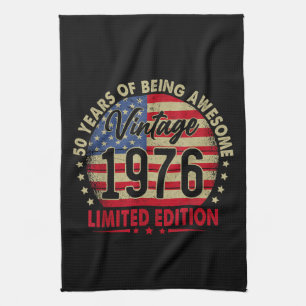 Vintage 1976 limitierte Auflage 50. Geburtstag Geschirrtuch