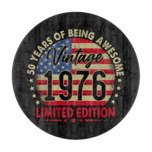 Vintage 1976 limitierte Auflage 50. Geburtstag Schneidebrett