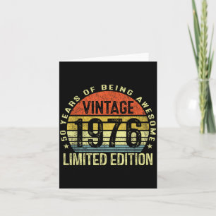 Vintage 1976 limitierte Auflage 50 Jahre alt 50. G Karte