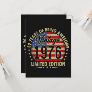 Vintage 1976 limitierte Auflage 50 Jahre alt Einladung