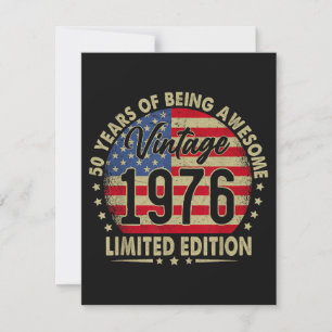 Vintage 1976 limitierte Auflage 50 Jahre alt Feiertagskarte