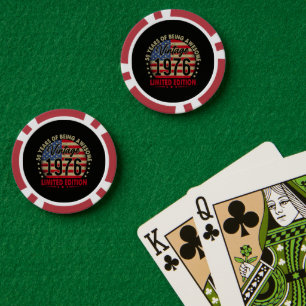 Vintage 1976 limitierte Auflage zum 50. Geburtstag Pokerchips