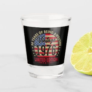 Vintage 1976 limitierte Auflage zum 50. Geburtstag Schnapsglas