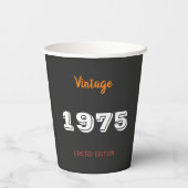 Vintage 1976 Paper Cups – 50th Birthday Party Pappbecher (Rückseite)