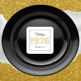 Vintage 1976 Retro Birthday 50th Birthday Name Rechteckiger Pappuntersetzer