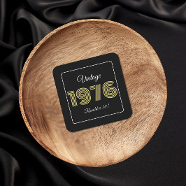 Vintage 1976 Retro Birthday 50th Birthday Name Rechteckiger Pappuntersetzer