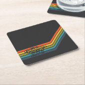 Vintage 1976 Retro Design paper coaster Rechteckiger Pappuntersetzer (angewinkelt)