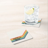 Vintage 1976 Retro Design paper coaster Rechteckiger Pappuntersetzer (Vor Ort)