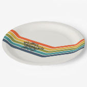 Vintage 1976 Retro Design paper plates Pappteller (Schrägansicht)