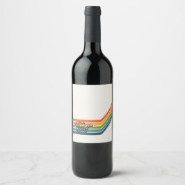 Vintage 1976 Retro Design  Weinetikett